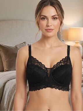 bali Lace Desire All Over Lace Wireless Black Size 2XL  DF6591